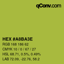 Farbcode: HEX #A8BA3E | qconv.com