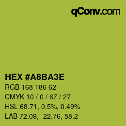 Color code: HEX #A8BA3E | qconv.com