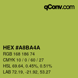 颜色代码: HEX #A8BA4A | qconv.com