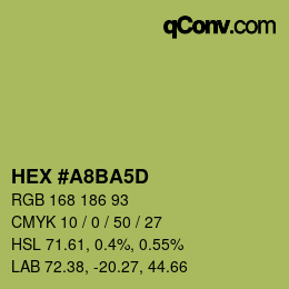 カラーコード: HEX #A8BA5D | qconv.com