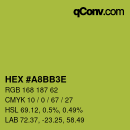 Color code: HEX #A8BB3E | qconv.com