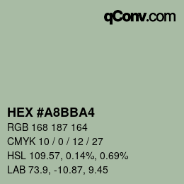 カラーコード: HEX #A8BBA4 | qconv.com