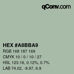 カラーコード: HEX #A8BBA9 | qconv.com