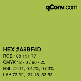 カラーコード: HEX #A8BF4D | qconv.com
