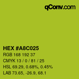Color code: HEX #A8C025 | qconv.com