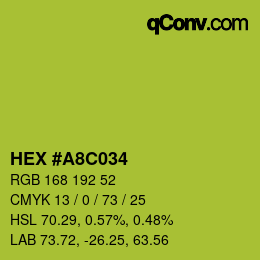 Color code: HEX #A8C034 | qconv.com
