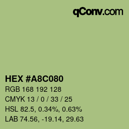 カラーコード: HEX #A8C080 | qconv.com