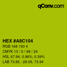 Color code: HEX #A8C104 | qconv.com