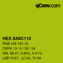 Color code: HEX #A8C110 | qconv.com
