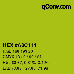 Color code: HEX #A8C114 | qconv.com