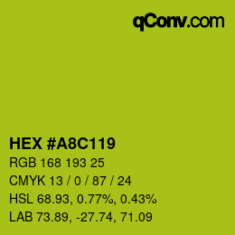 Color code: HEX #A8C119 | qconv.com