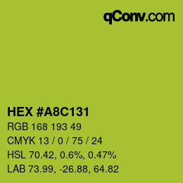 カラーコード: HEX #A8C131 | qconv.com