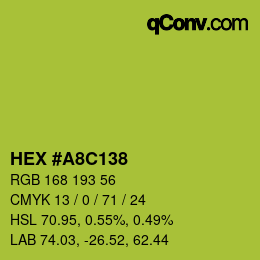 カラーコード: HEX #A8C138 | qconv.com