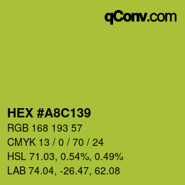 Color code: HEX #A8C139 | qconv.com