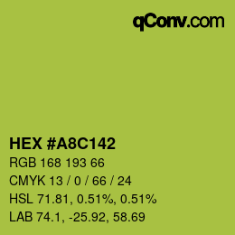 Color code: HEX #A8C142 | qconv.com