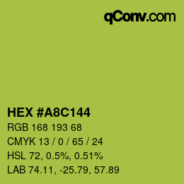 颜色代码: HEX #A8C144 | qconv.com