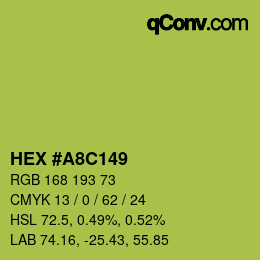 Color code: HEX #A8C149 | qconv.com