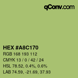 カラーコード: HEX #A8C170 | qconv.com