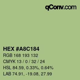 カラーコード: HEX #A8C184 | qconv.com