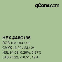 Color code: HEX #A8C195 | qconv.com