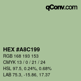 Color code: HEX #A8C199 | qconv.com