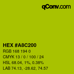 颜色代码: HEX #A8C200 | qconv.com