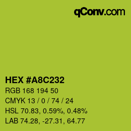 Color code: HEX #A8C232 | qconv.com