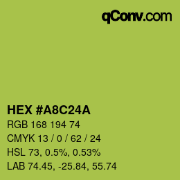 カラーコード: HEX #A8C24A | qconv.com