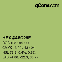 カラーコード: HEX #A8C26F | qconv.com