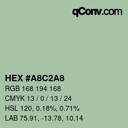 Farbcode: HEX #A8C2A8 | qconv.com