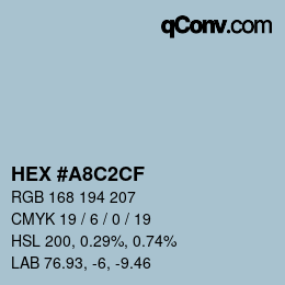 Color code: HEX #A8C2CF | qconv.com