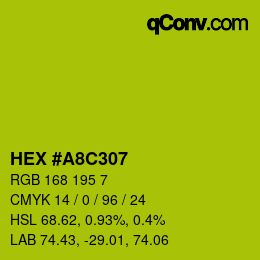 Color code: HEX #A8C307 | qconv.com