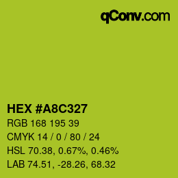 Color code: HEX #A8C327 | qconv.com