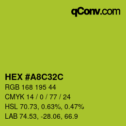 カラーコード: HEX #A8C32C | qconv.com