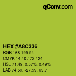 Color code: HEX #A8C336 | qconv.com