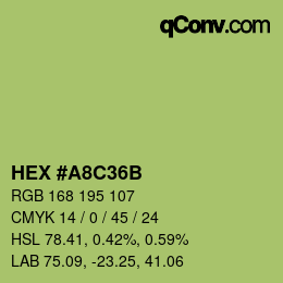 カラーコード: HEX #A8C36B | qconv.com