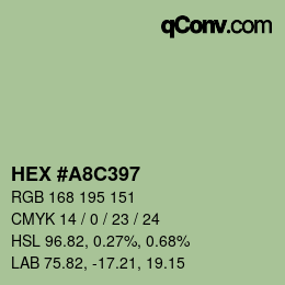 Color code: HEX #A8C397 | qconv.com