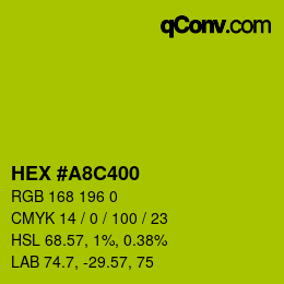 Color code: HEX #A8C400 | qconv.com