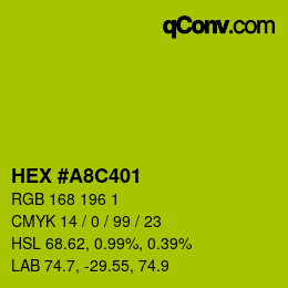Color code: HEX #A8C401 | qconv.com