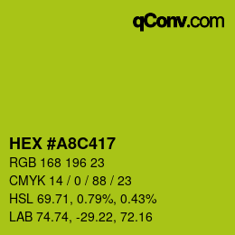 Color code: HEX #A8C417 | qconv.com