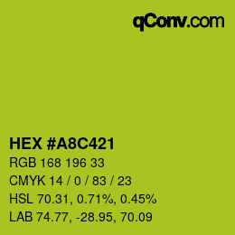 Color code: HEX #A8C421 | qconv.com