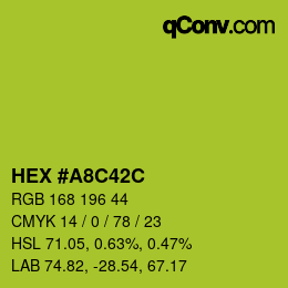 カラーコード: HEX #A8C42C | qconv.com