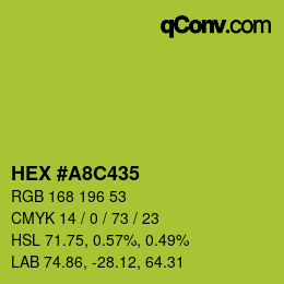 Color code: HEX #A8C435 | qconv.com