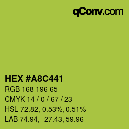 Color code: HEX #A8C441 | qconv.com