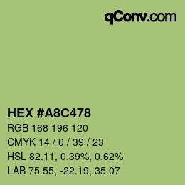 カラーコード: HEX #A8C478 | qconv.com