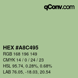 Color code: HEX #A8C495 | qconv.com