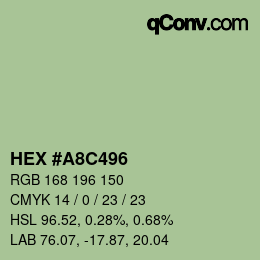 Color code: HEX #A8C496 | qconv.com