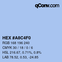 Color code: HEX #A8C4F0 | qconv.com