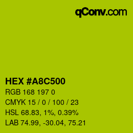 Color code: HEX #A8C500 | qconv.com