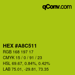 カラーコード: HEX #A8C511 | qconv.com